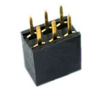 Pin header female pinsocket 2x3-pin 2